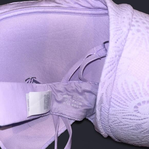 Lilac lace wireless aerie bra 34D - Picture 3 of 3